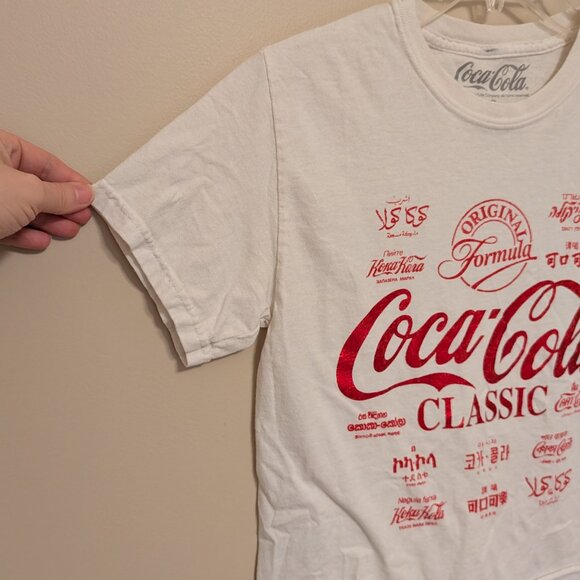 Coca-Cola in many languages cropped t-shirt Small - Picture 3 of 9